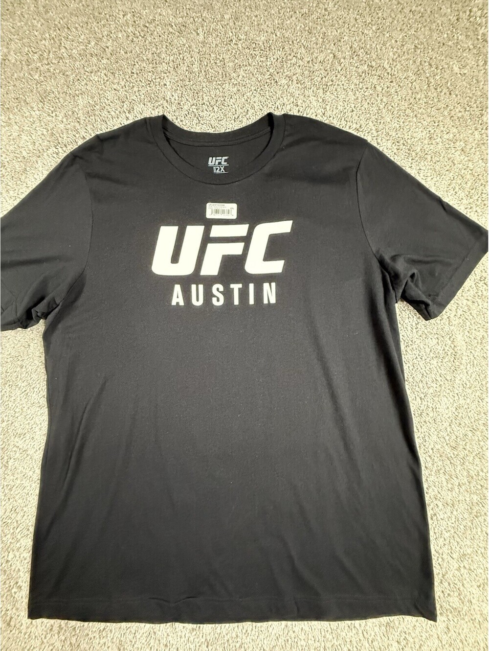 UFC Shirt Mens 2XL Kattar Emmett Fight Night Austin Texas Black NWT